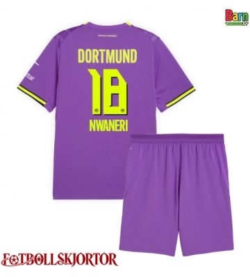Borussia Dortmund Ethan Nwaneri #18 Tredje Kläder Barn 2026-27 Kortärmad (+ Korta byxor)